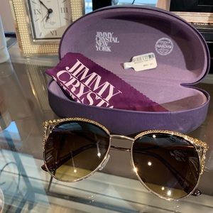 Jimmy Crystal New York Cat Eye Sunglasses